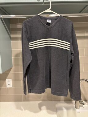 Y2K Old Navy Striped V Neck Sweater Size L 60/40